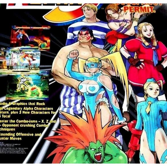 Street Fighter Alpha 3 Arcade Flyer Capcom Original NOS Game Art Print Sheet - Picture 4 of 4